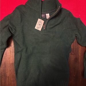 The Children's Place Forest Green Zip-Up Sweater